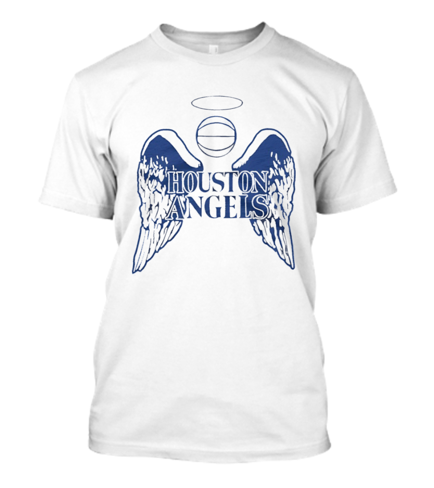 Houston Angels Women's Professional Basketball League Wings And Halo Basketball T-Shirt