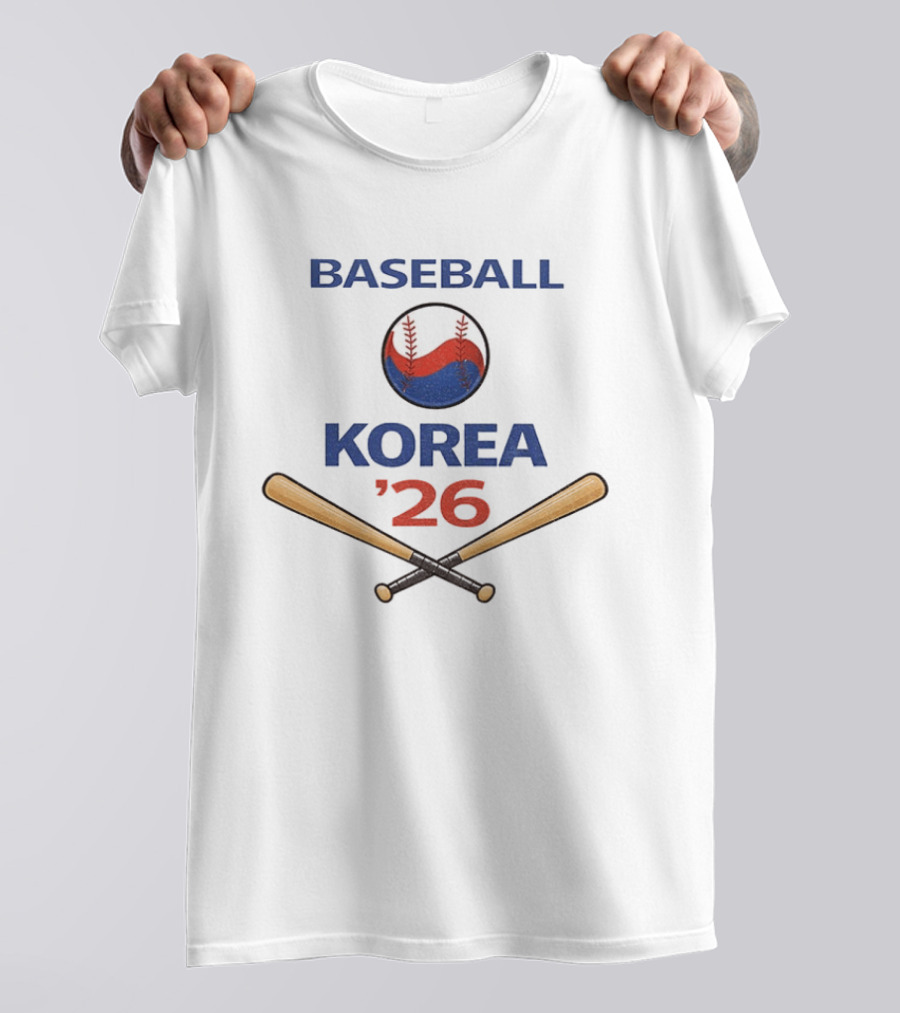 Korea 2026 World Baseball Classic Bat Crossball T-Shirt