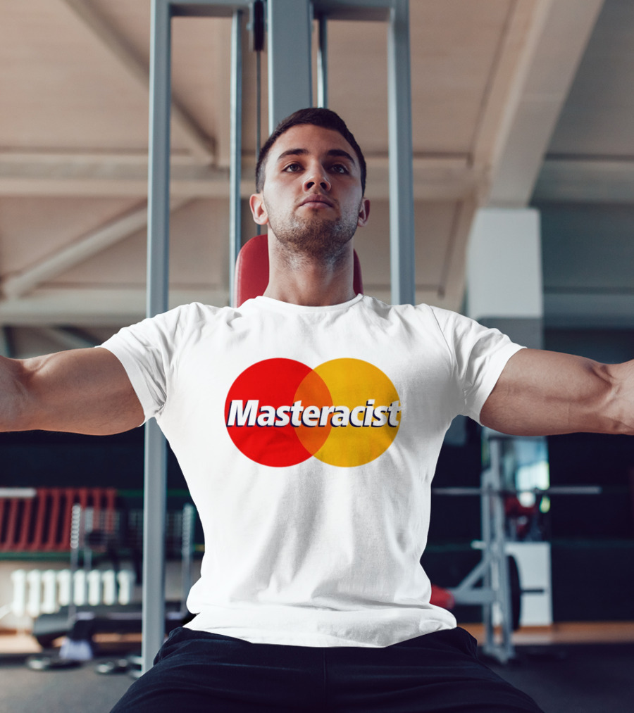 Masteracist Mastercard Parody Logo Red And Yellow Circles T-Shirt