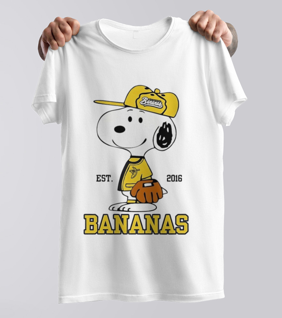 Snoopy Bananas Outfit EST 2016 Baseball T-Shirt