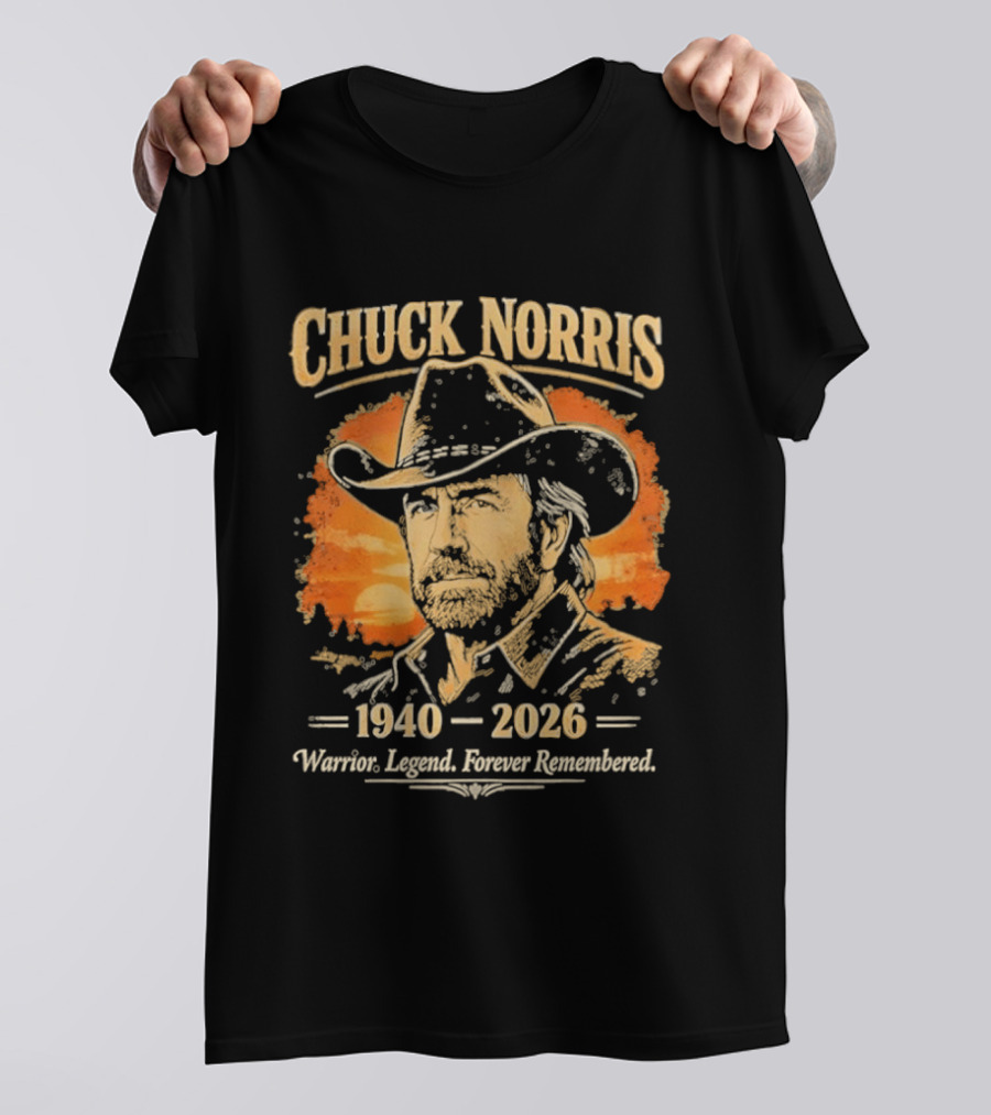 Chuck Norris 1940 2026 Warrior Legend Forever Remembered T-Shirt