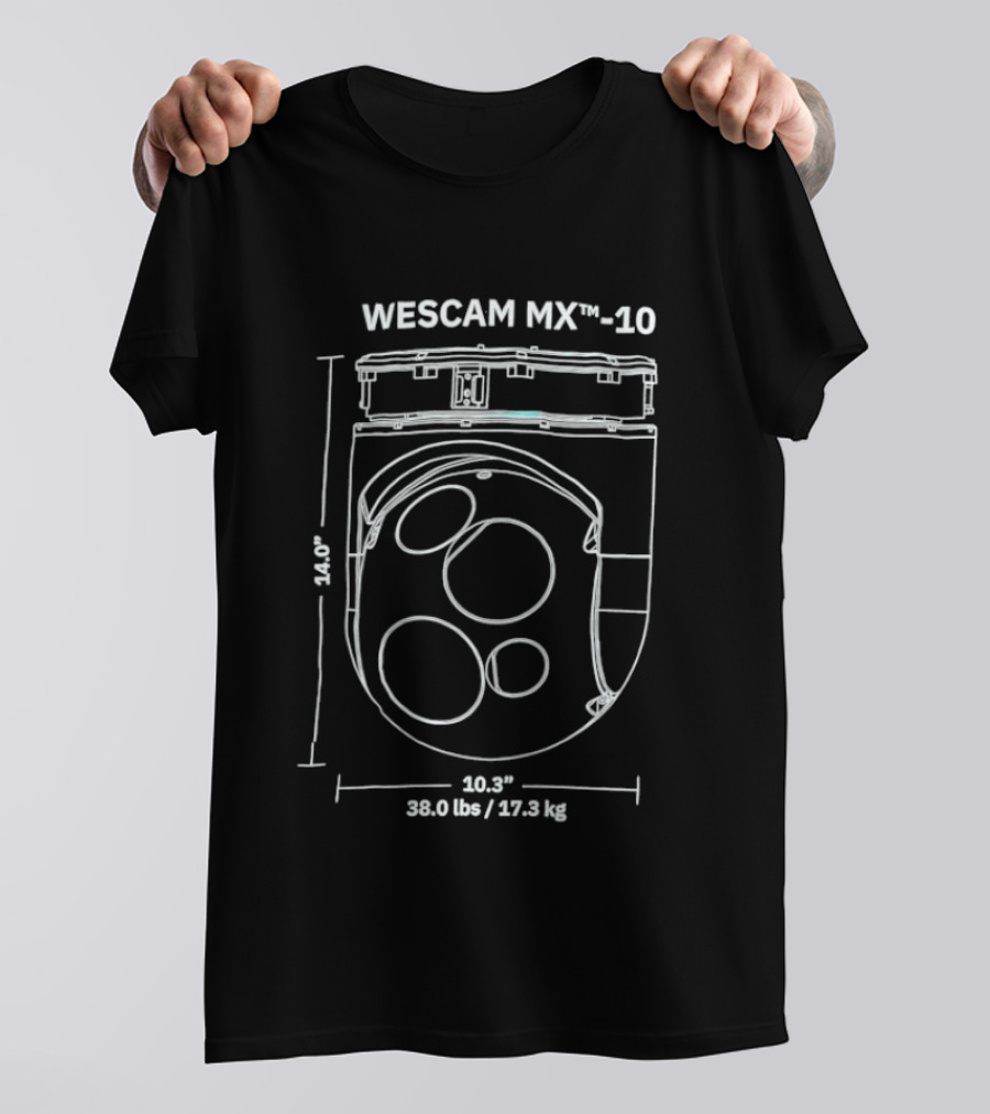 WESCAM MX 10 Technical Drawing 10.3 Inch 34.8 LBS T-Shirt