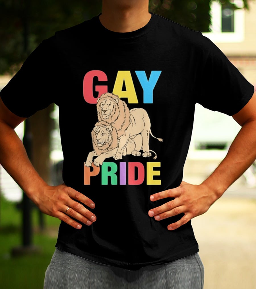 Gay Pride Lions LGBT Rainbow T-Shirt