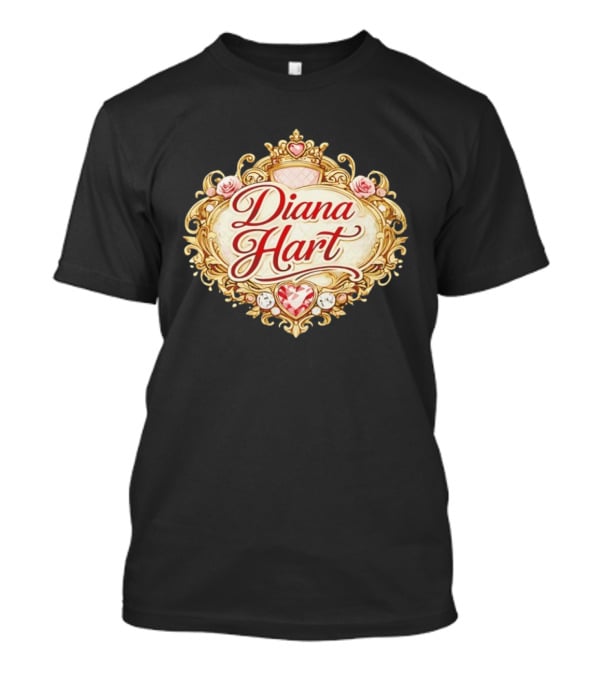 Diana Hart Royal Emblem With Ornate Crown And Heart T-Shirt