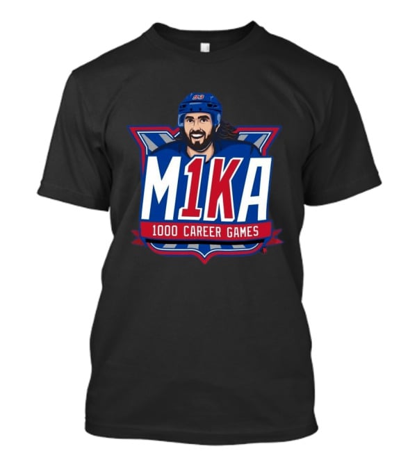 M1KA 1000 Career Games Hockey Milestone Celebration T-Shirt