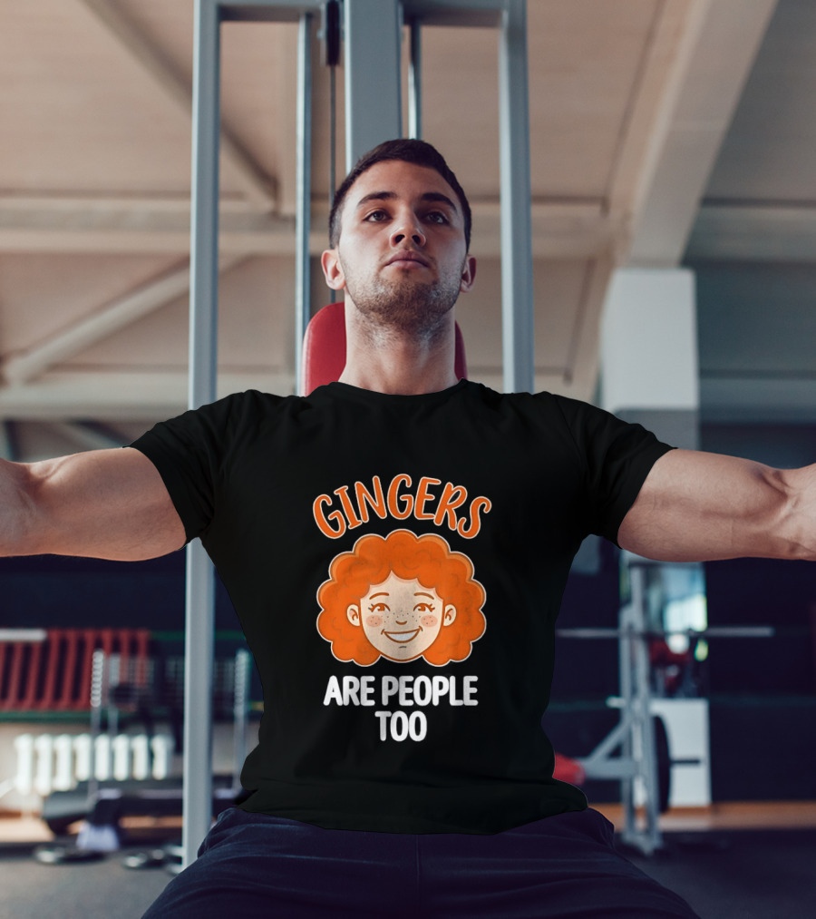 Gingers Are People Too Redhead Pride Fun Cartoon T-Shirt