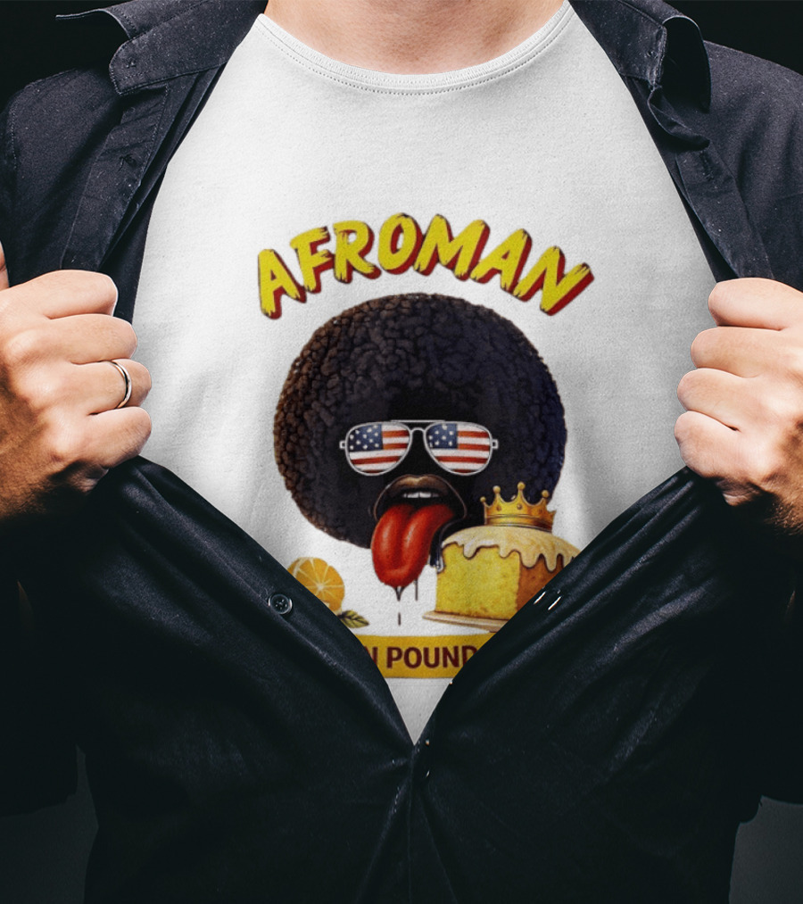 Afroman Lemon Pound Cake Sunglasses Tongue Crown Lemons T-Shirt