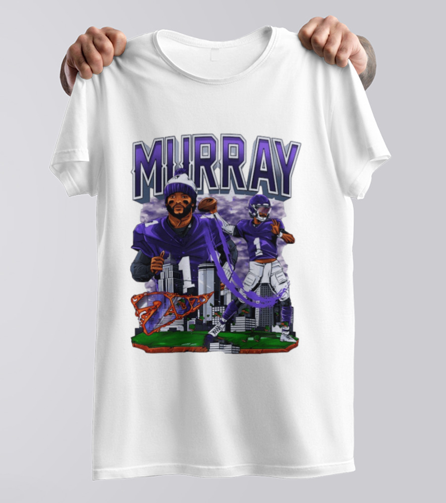 Murray 1 Baltimore Ravens 2026 City Skyline Football T-Shirt