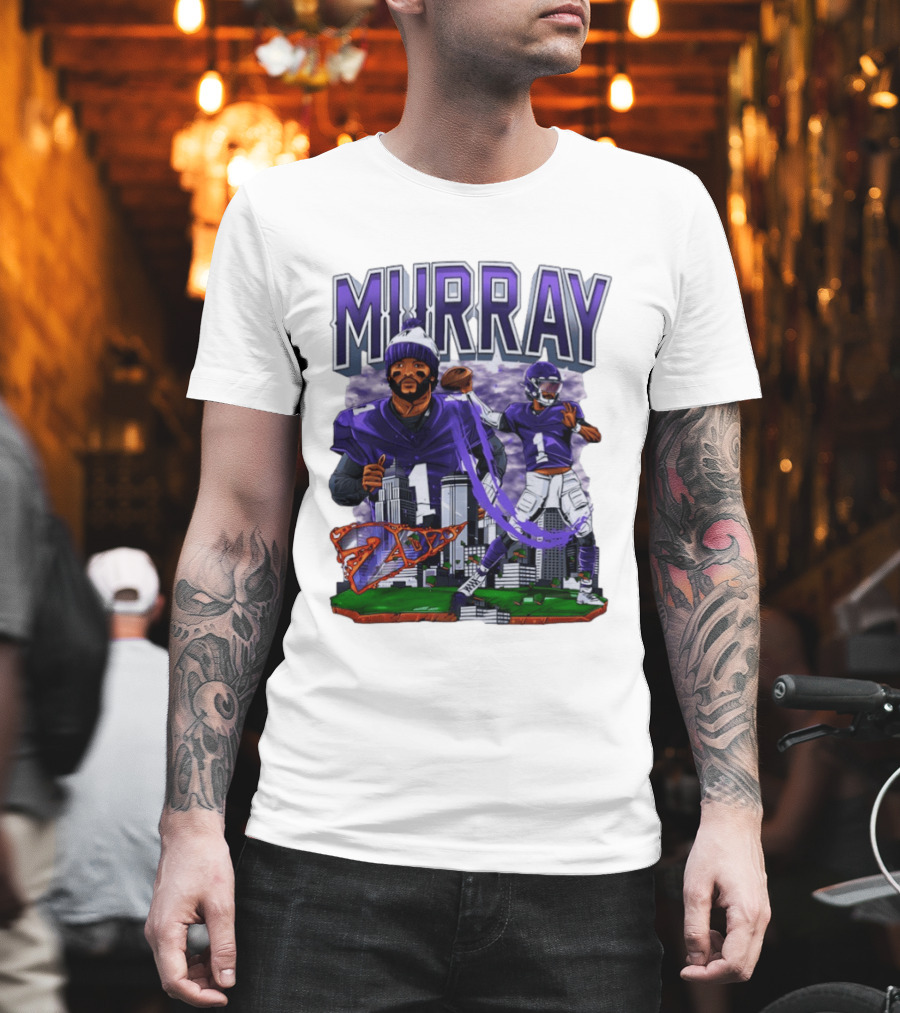 Murray 1 Baltimore Ravens 2026 City Skyline Football T-Shirt