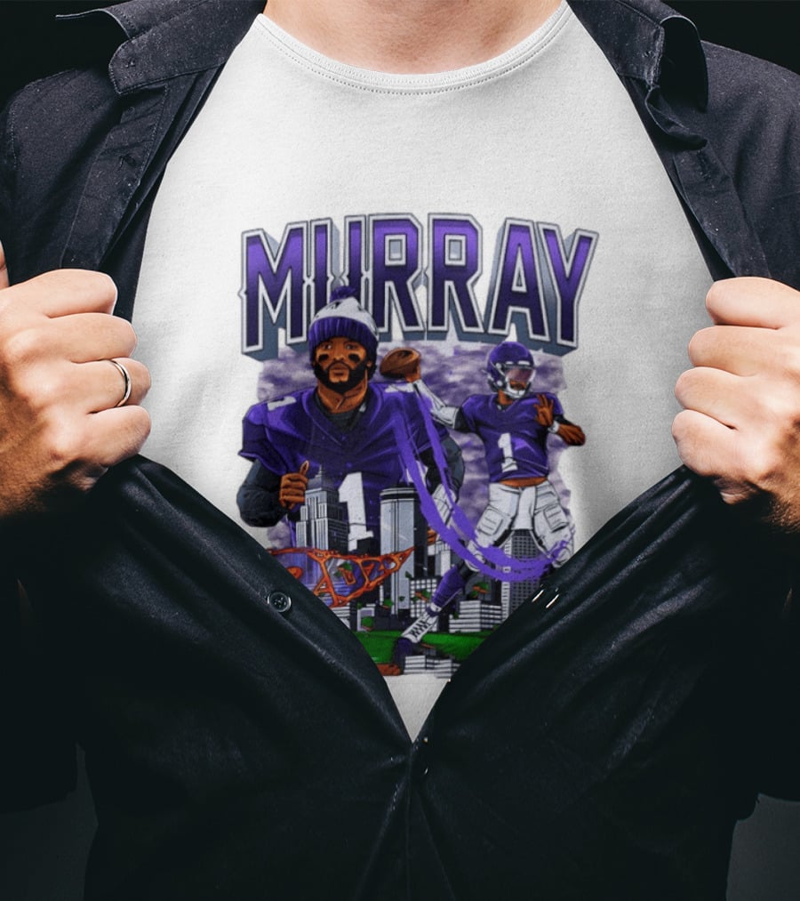 Murray 1 Baltimore Ravens 2026 City Skyline Football T-Shirt