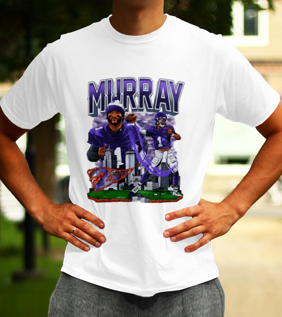 Murray 1 Baltimore Ravens 2026 City Skyline Football T-Shirt