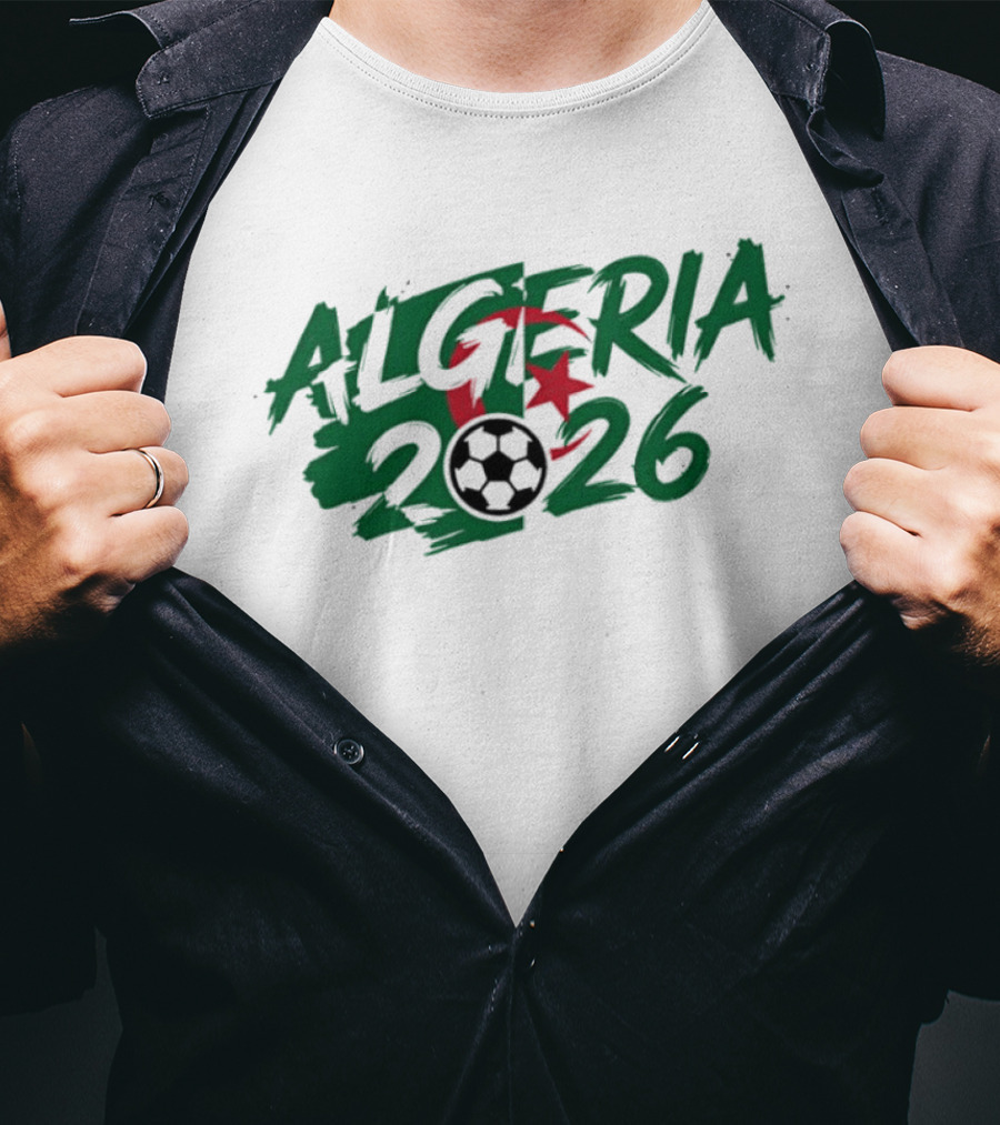 Algeria 2026 Soccer Star Crescent And Ball T-Shirt