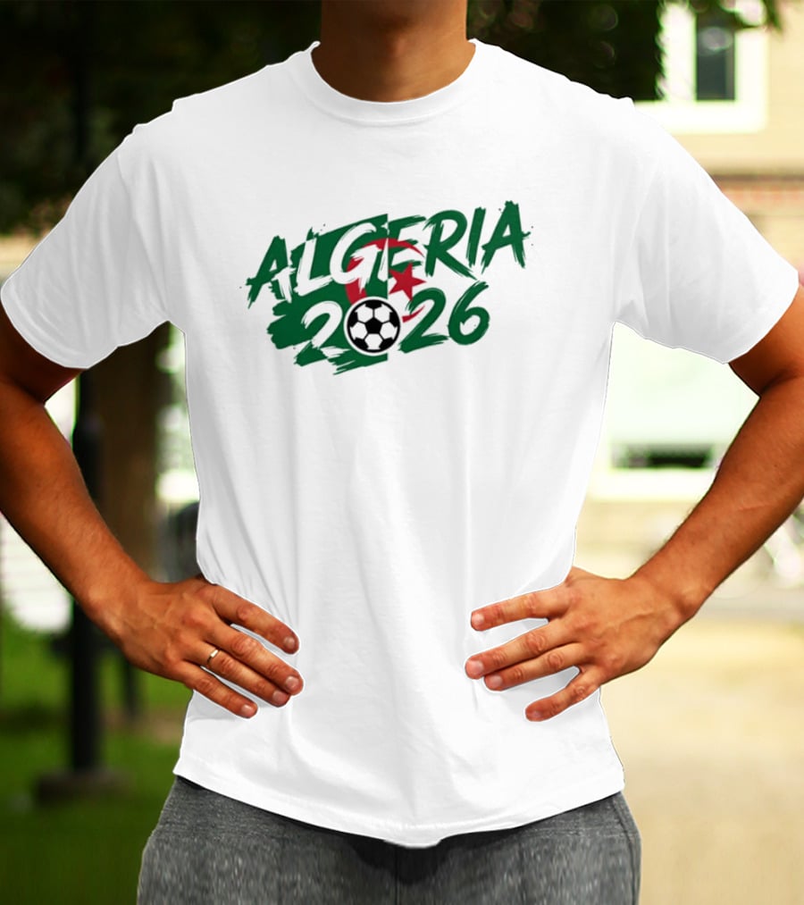 Algeria 2026 Soccer Star Crescent And Ball T-Shirt