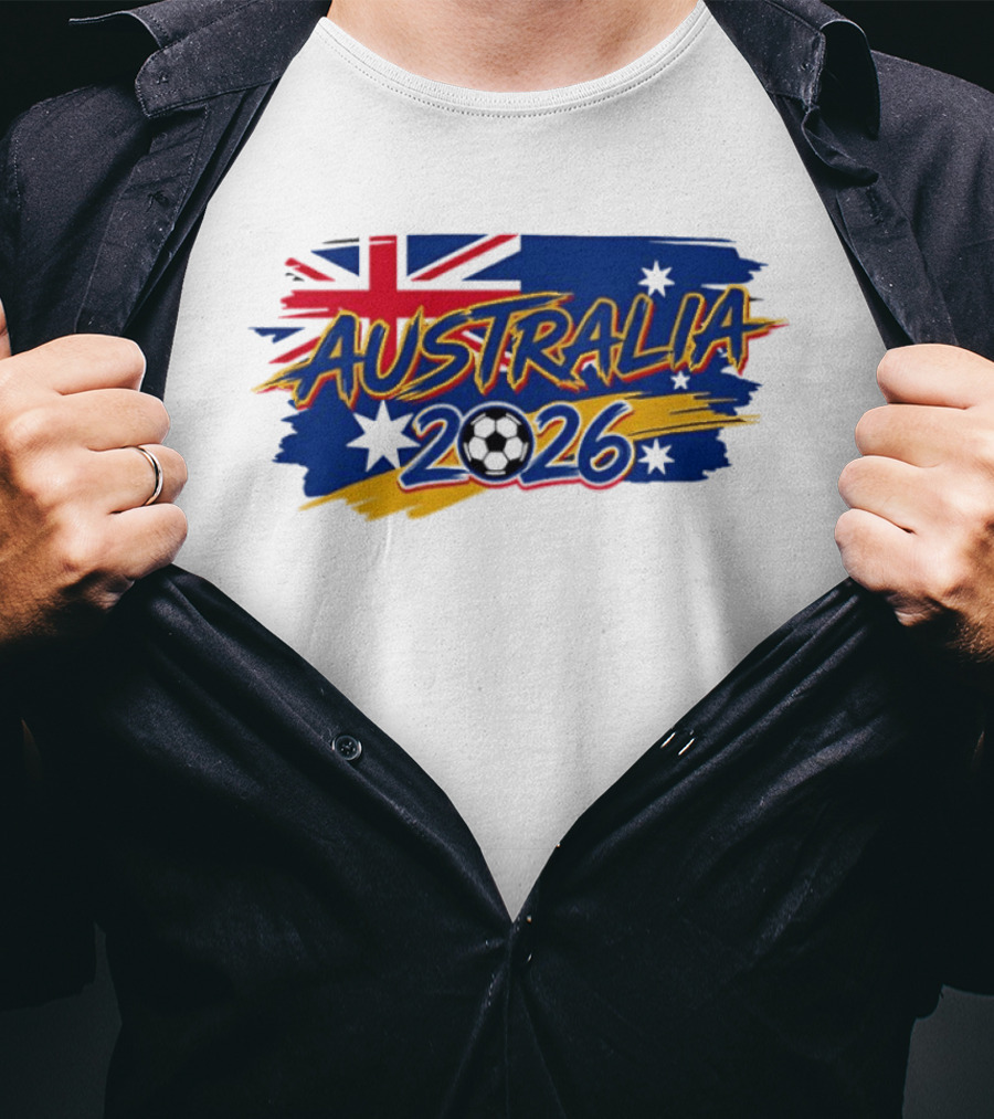 Australia 2026 Soccer Flag Stars T-Shirt