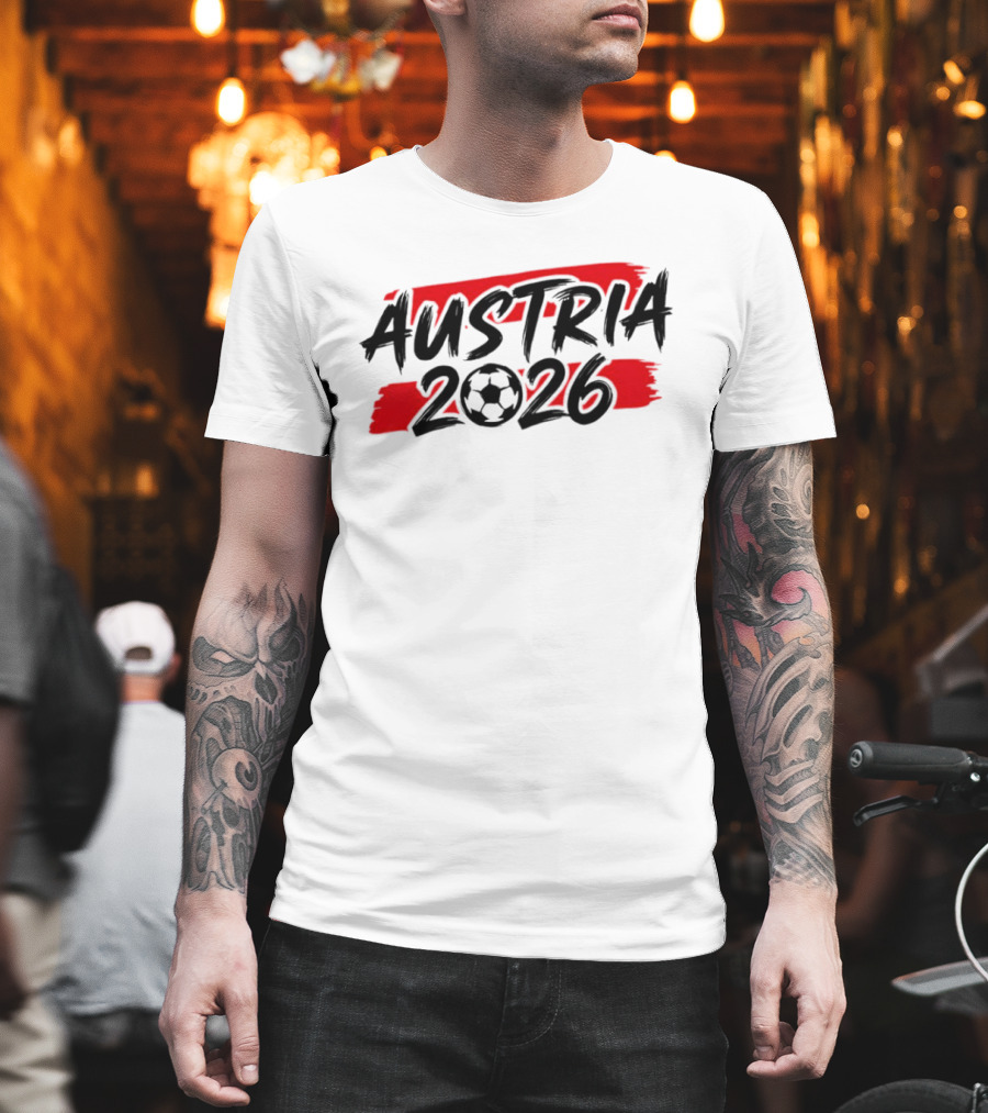 Austria 2026 Soccer Ball Graphic World Cup National Team T-Shirt