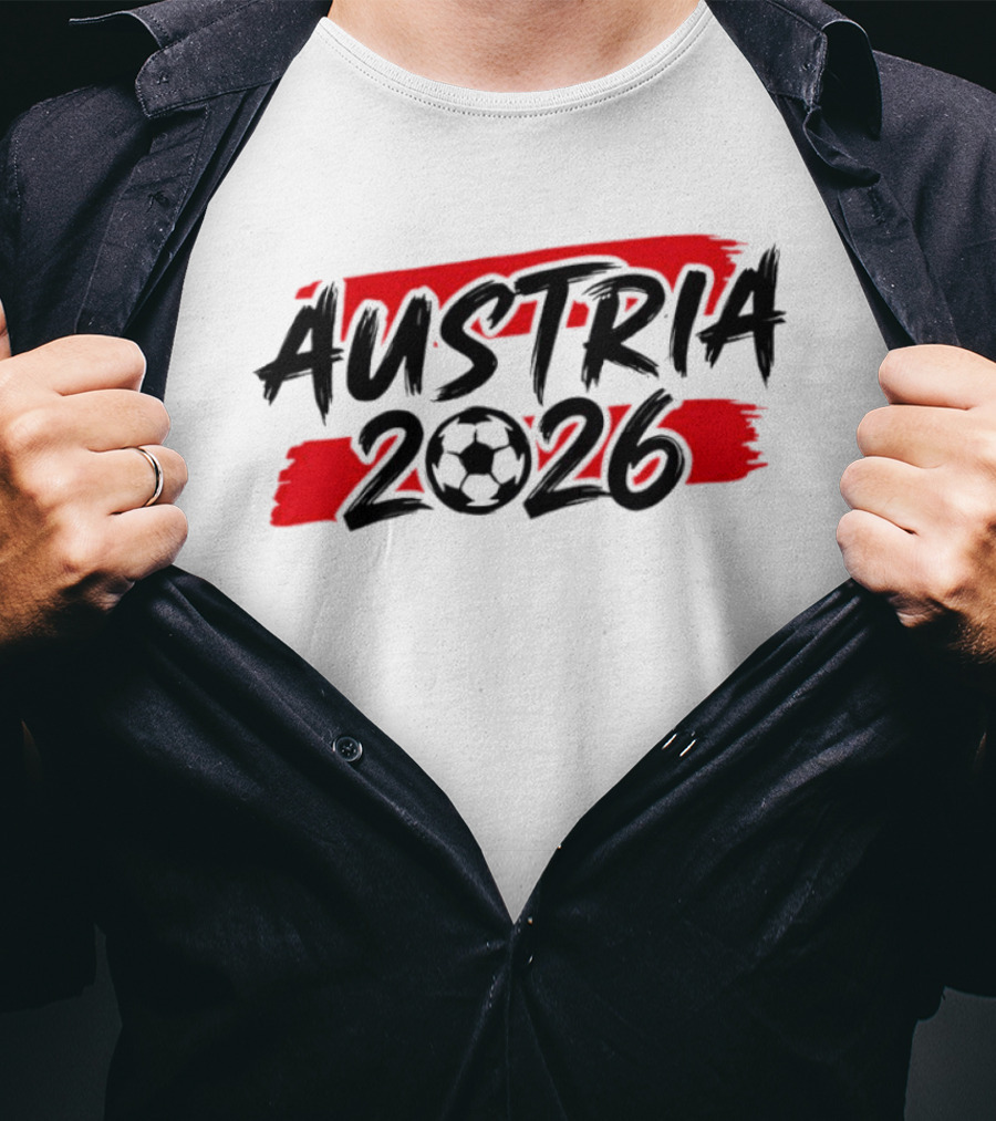 Austria 2026 Soccer Ball Graphic World Cup National Team T-Shirt