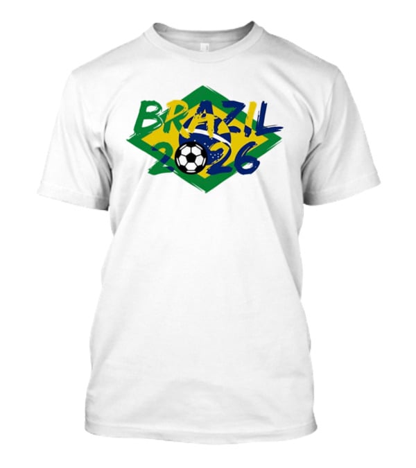Brazil 2026 World Cup Soccer Team Flag T-Shirt