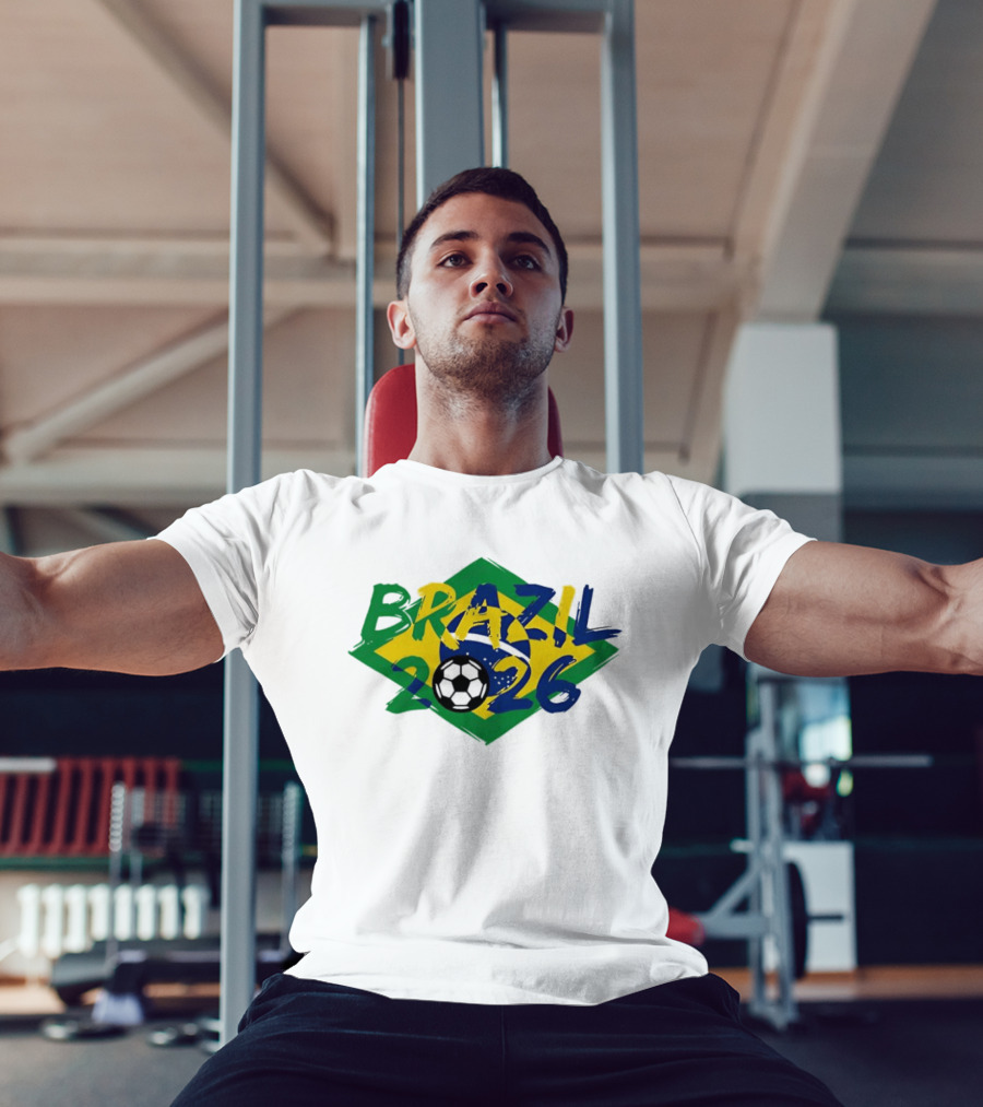 Brazil 2026 World Cup Soccer Team Flag T-Shirt