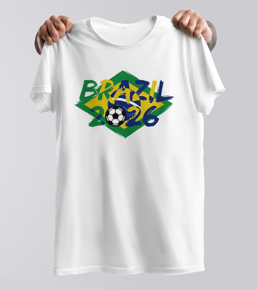 Brazil 2026 World Cup Soccer Team Flag T-Shirt