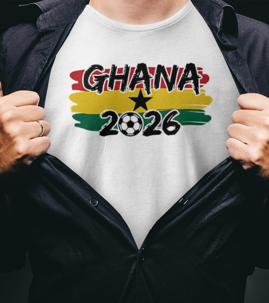 Ghana 2026 World Cup National Football Team Colors And Star T-Shirt