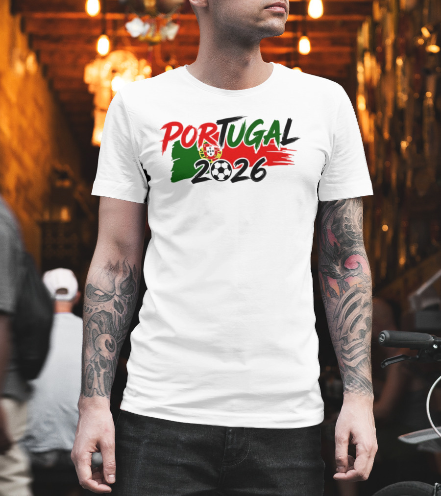 Portugal 2026 World Cup National Team Soccer Flag Crest T-Shirt