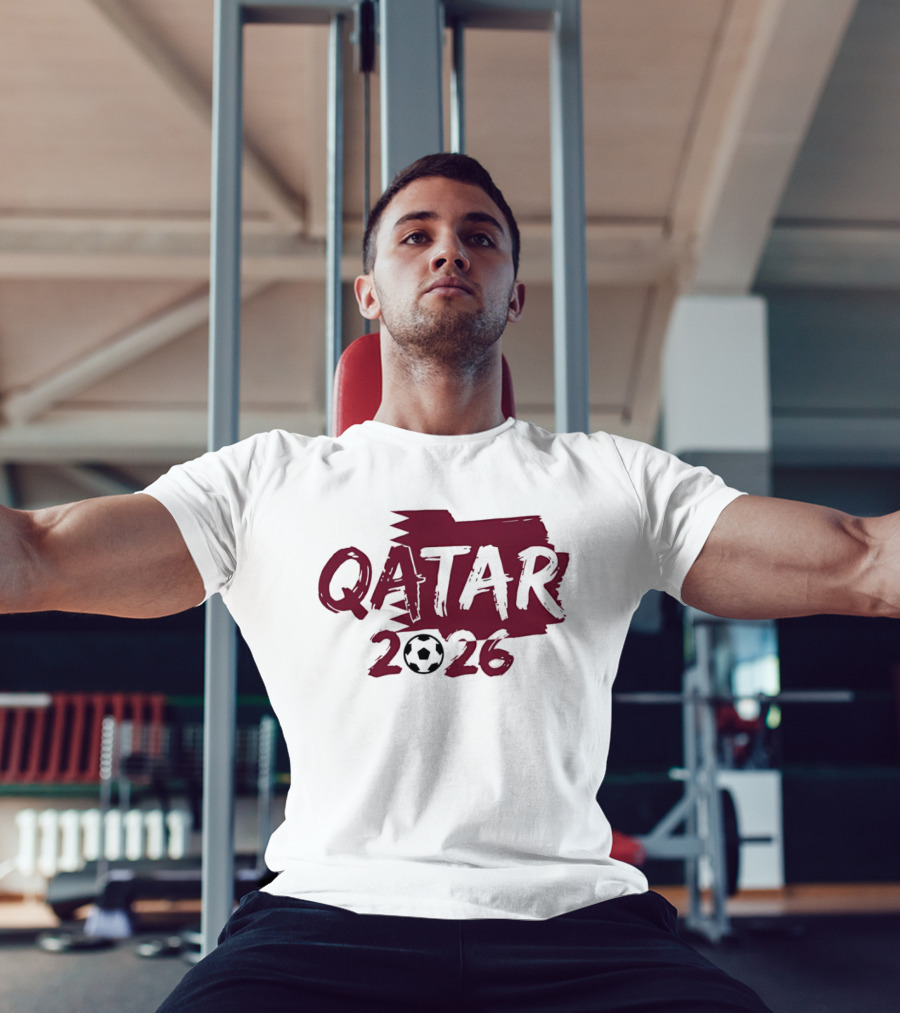 Qatar 2026 Soccer Celebration With Football T-Shirt