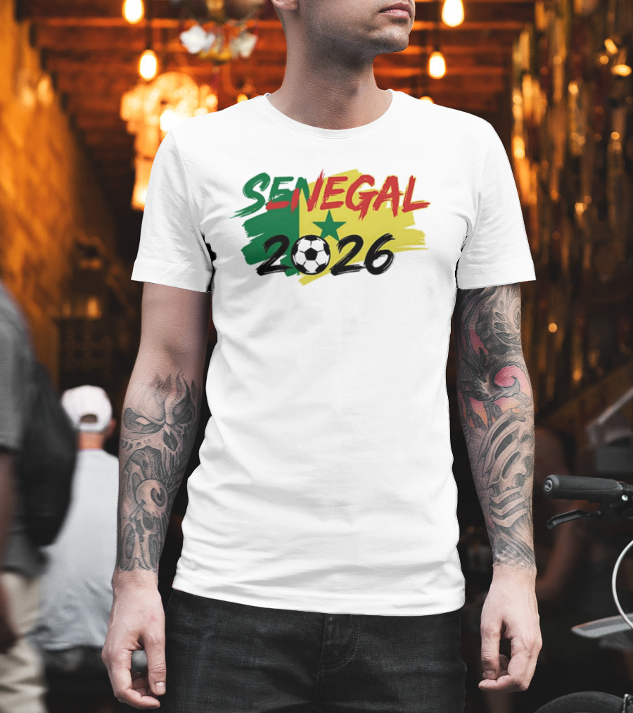 Senegal 2026 World Cup Soccer Team Star Flag T-Shirt
