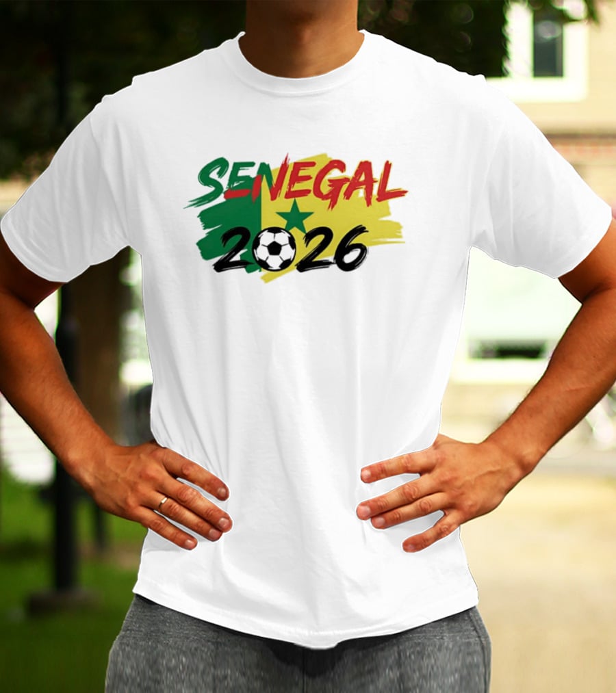 Senegal 2026 World Cup Soccer Team Star Flag T-Shirt