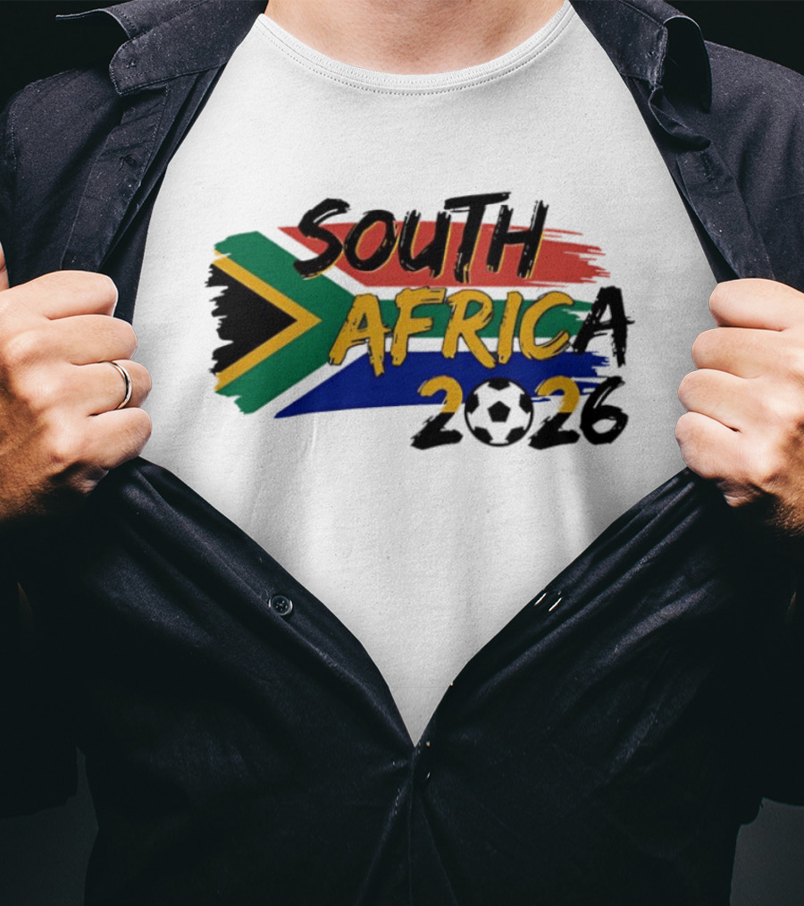 South Africa 2026 Flag Colors Soccer T-Shirt