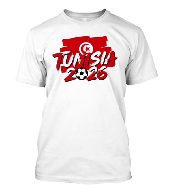 Tunisia 2026 World Cup Soccer Star And Crescent T-Shirt
