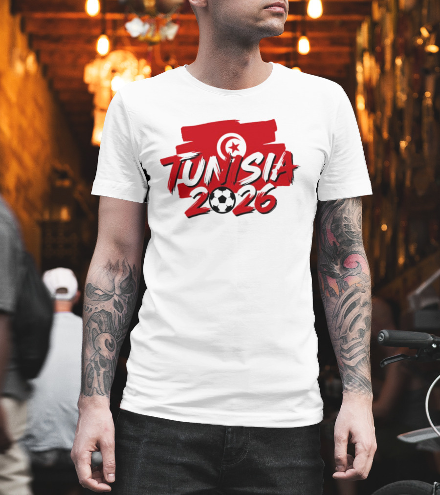 Tunisia 2026 World Cup Soccer Star And Crescent T-Shirt