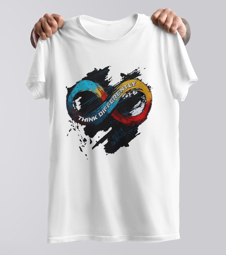 Think Differently Infinity Symbol Autism Awareness T-Shirt