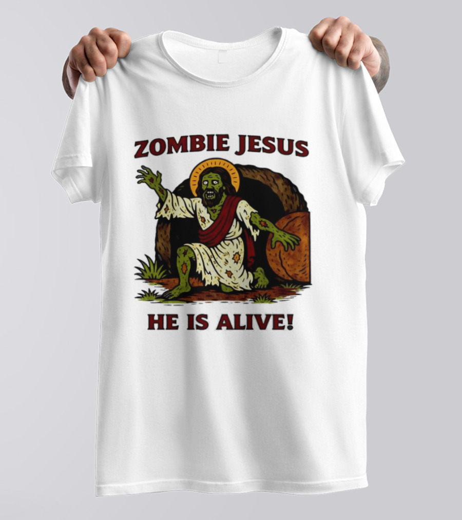 Zombie Jesus He Is Alive Resurrection Meme T-Shirt