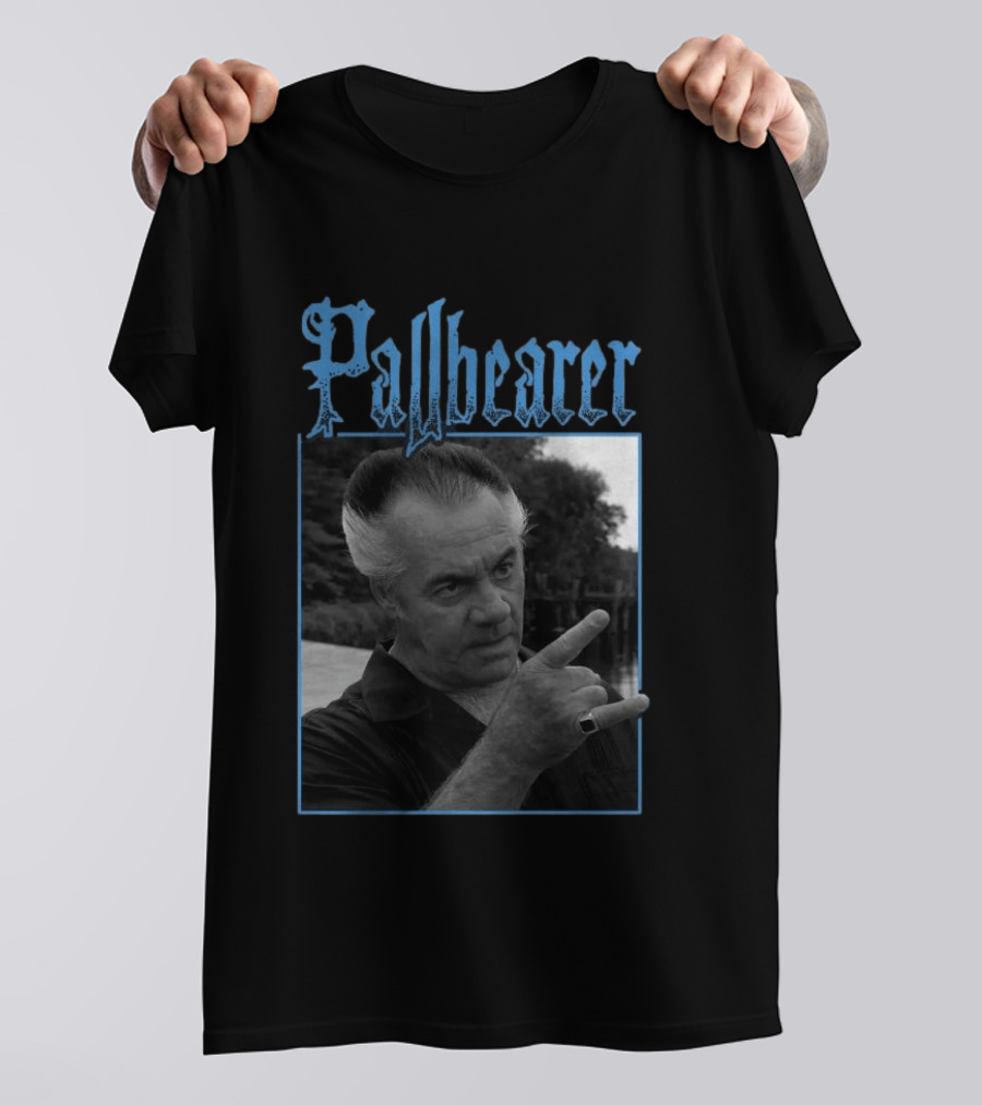 Pallbearer Gothic Font With Man Pointing Finger T-Shirt