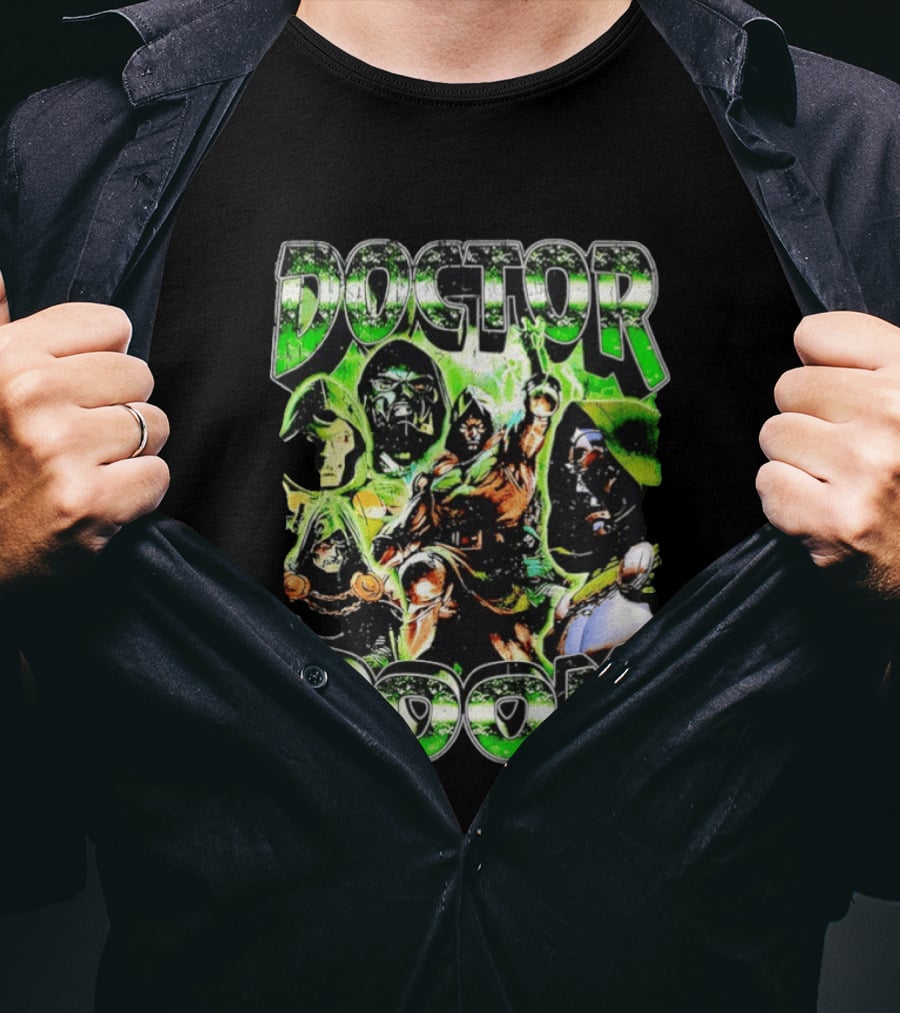Doctor Doom Marvel Comics Villain Power Poses Montage T-Shirt