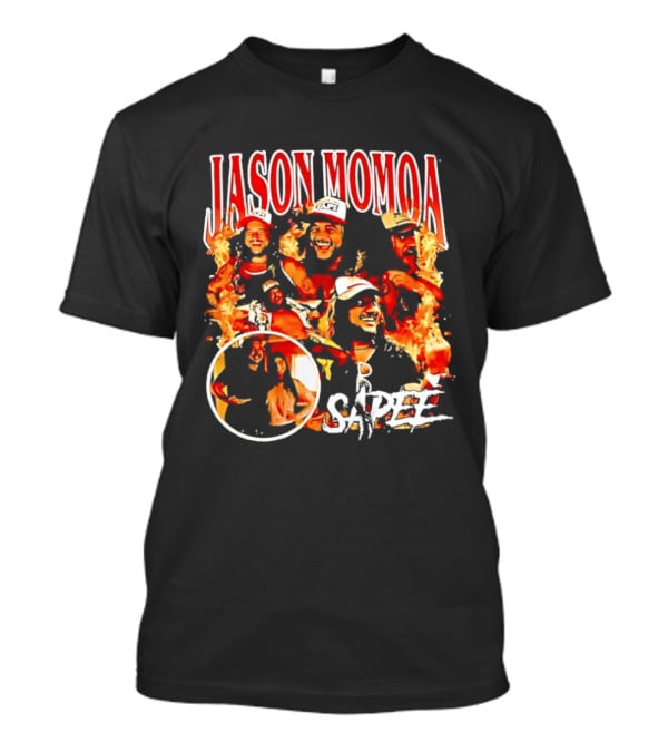 Jason Momoa Sapee Blazing Fire Faces T-Shirt