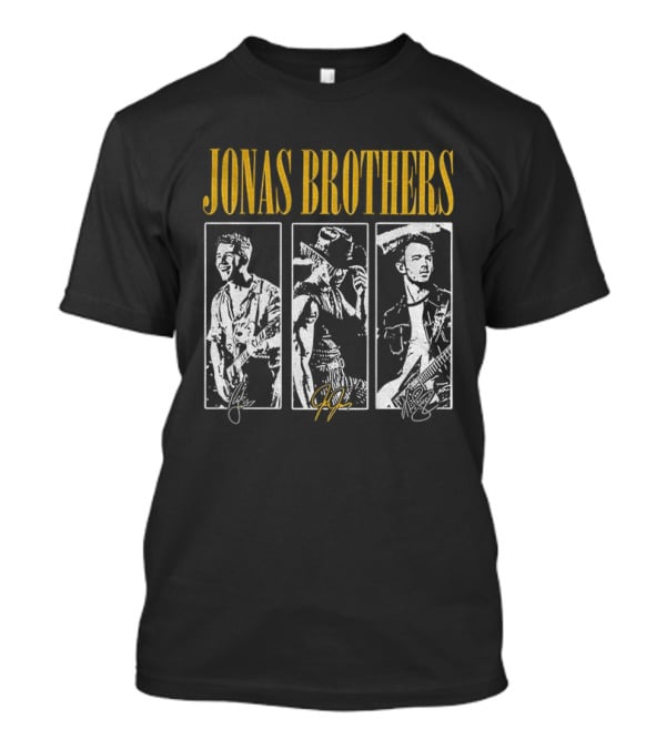 Jonas Brothers 20th Anniversary Tour 2025 Signed Boyband Trio T-Shirt