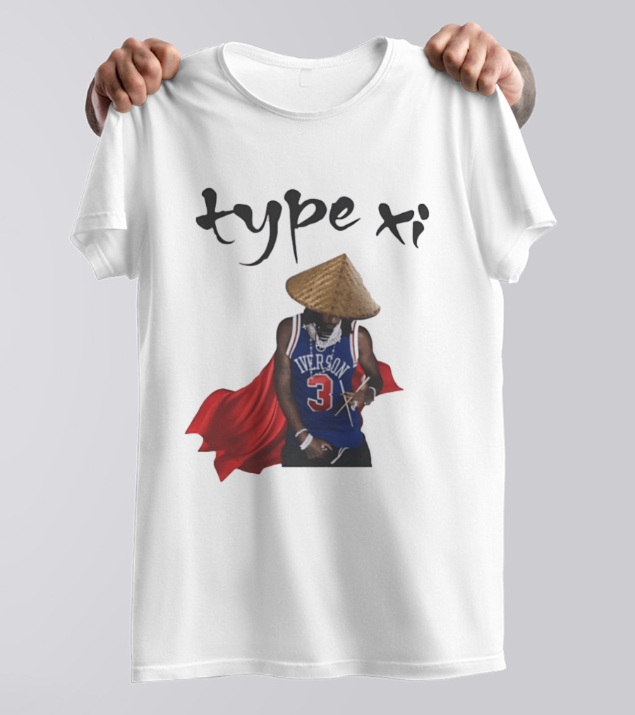 Allen Iverson 3 Jersey Type XI Conical Hat Red Cape T-Shirt