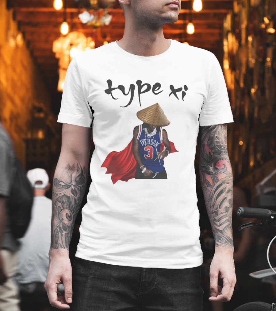 Allen Iverson 3 Jersey Type XI Conical Hat Red Cape T-Shirt