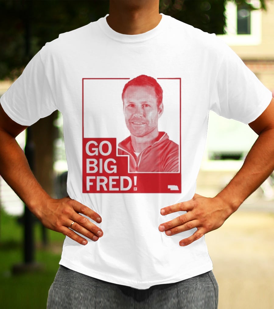 Go Big Fred Nebraska Sports Icon Red T-Shirt