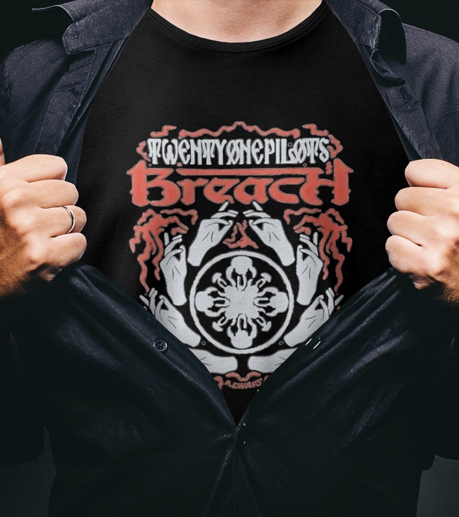 Twenty One Pilots Breach Hands Flame T-Shirt