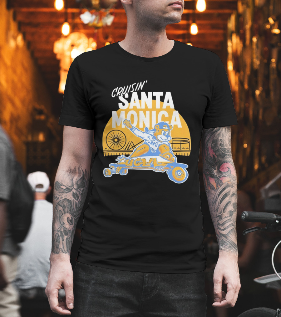 Cruisin' Santa Monica UCLA Bruins Skateboarding Bear T-Shirt