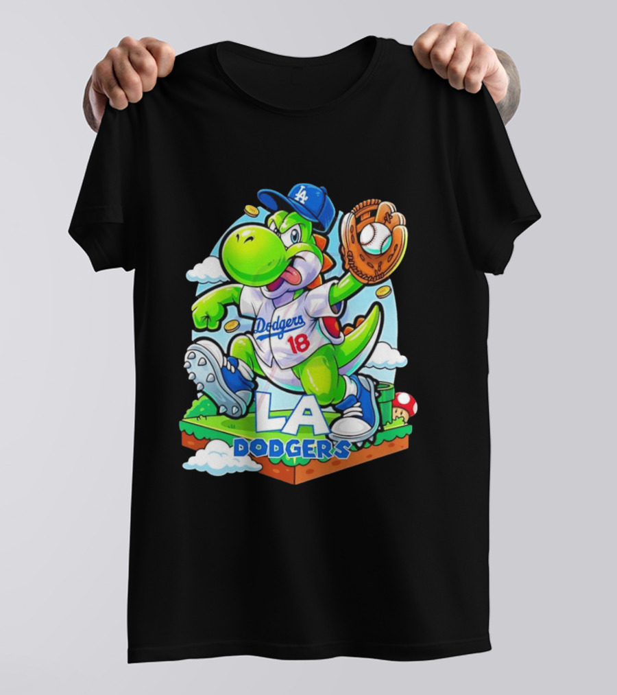 Yoshi Dodgers 18 LA Baseball T-Shirt