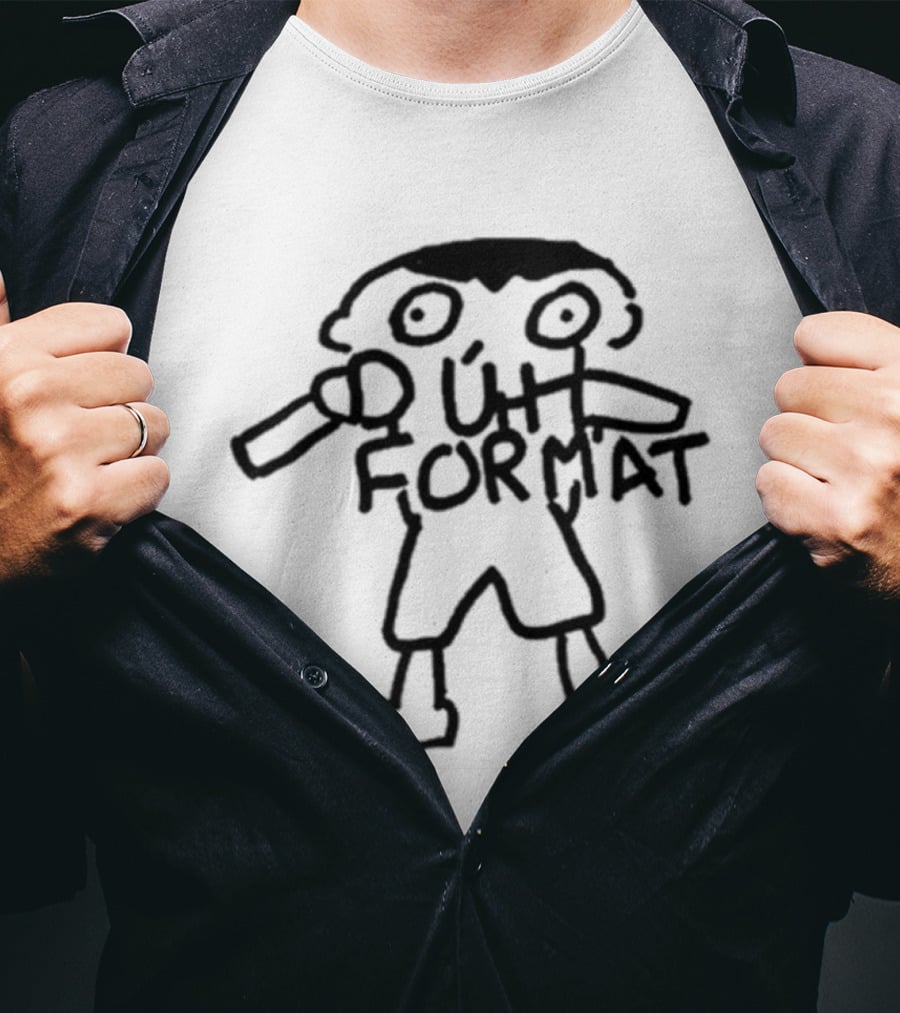 New The Format Levon Seafoam Duh Format Stick Figure T-Shirt