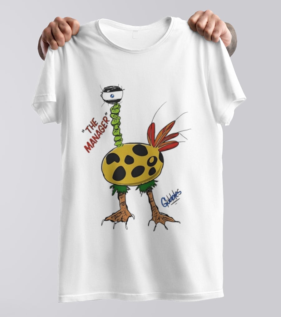 The Manager Gobbles Quirky Creature Art With Playful T-Shirt