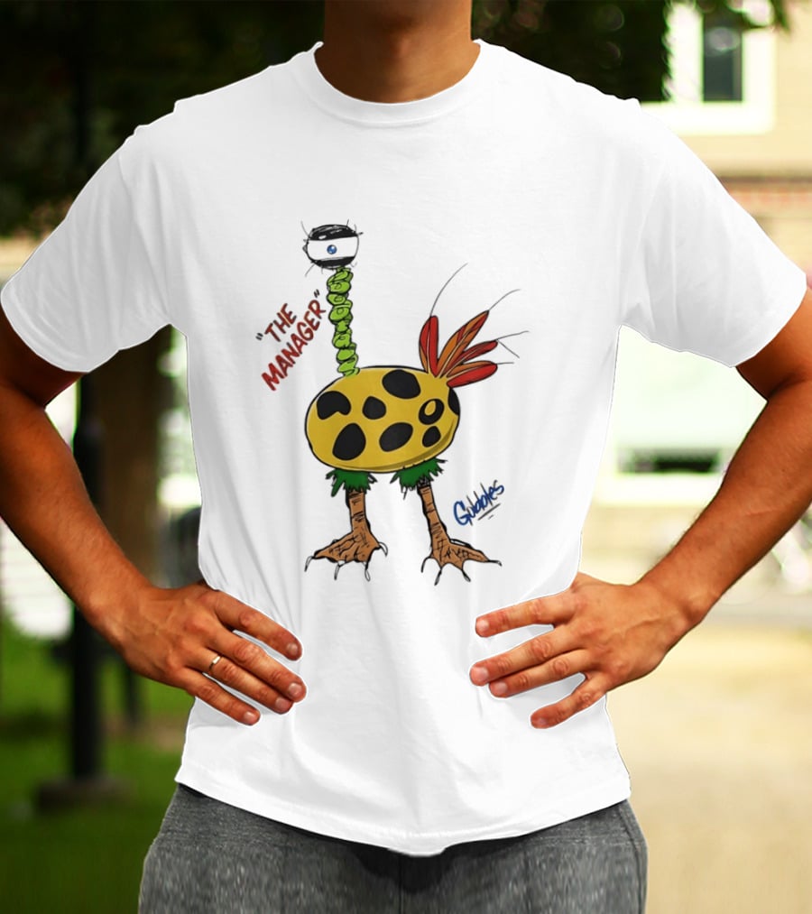 The Manager Gobbles Quirky Creature Art With Playful T-Shirt