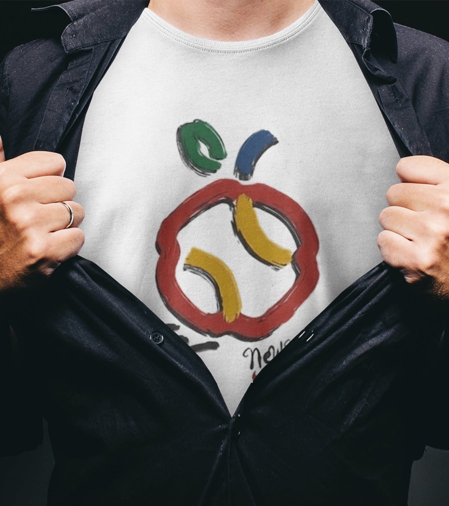 New York 94 Apple With Nike Swoosh And Abstract T-Shirt