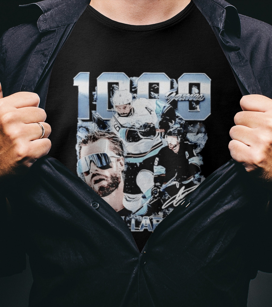 Adam Larsson Seattle 1000 Games Celebration F&B Digitally Printed T-Shirt