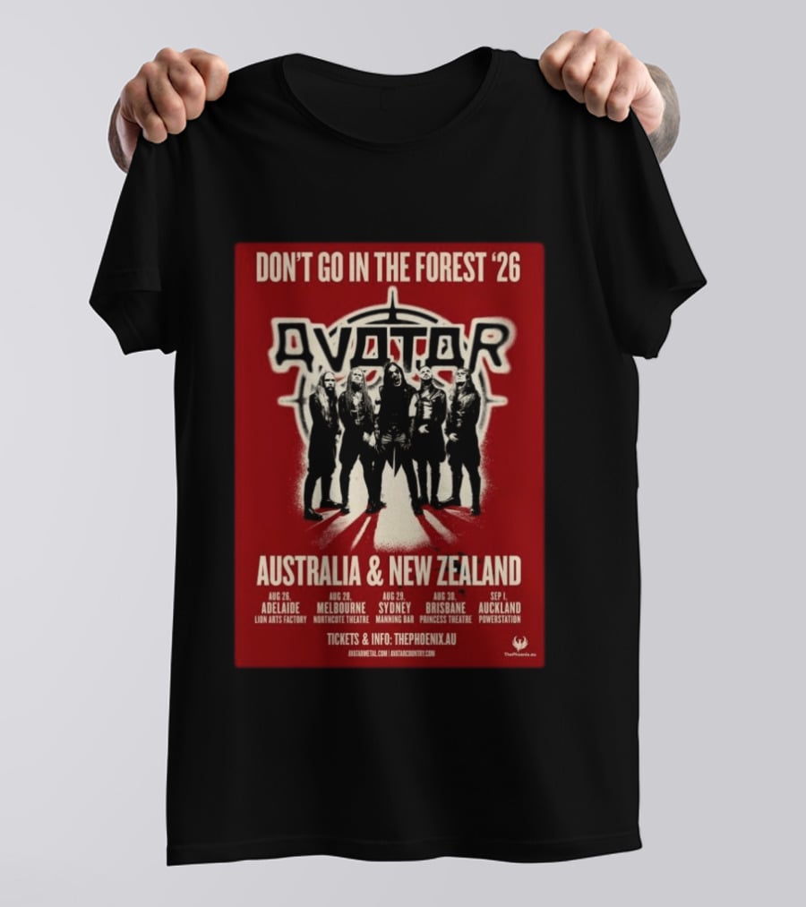Avatar Band Don't Go In The Forest 2026 Tour Australia New Zealand Dates T-Shirt