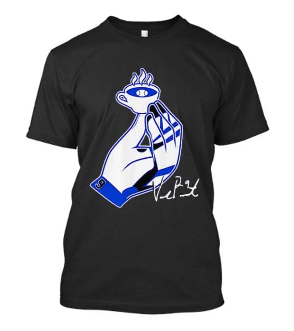 Blue Jays 27 Vladimir Guerrero Jr Number 27 Hot Coffee Baseball Cup T-Shirt